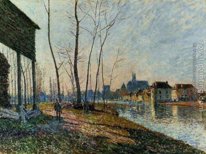 Alfred Sisley : February Morning at Moret-sur-Loing